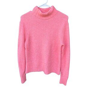 Women's J. Crew Pink Fuzzy Soft Feminine Turtleneck Sweater Size S Alpaca Blend